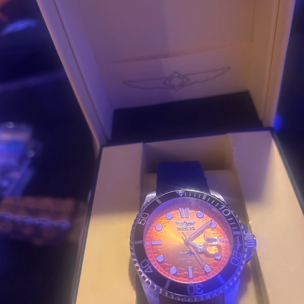 Invicta Men's Watch with Orange Dial